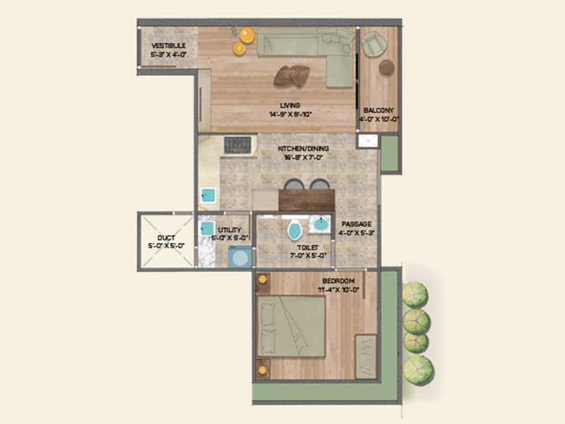 Nila Spaces Vida Floor plan